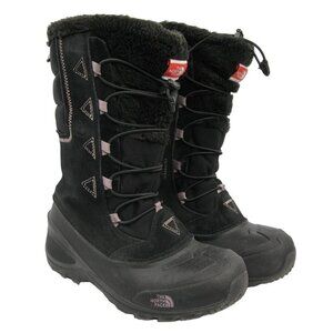 The North Face Heat Seeker Black Leather Lined Waterproof Snow Boots Women's 6